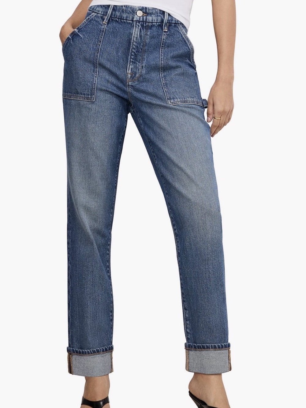 Good American High Waist Straight Leg Boyfriend Jeans - Picture 2 of 6